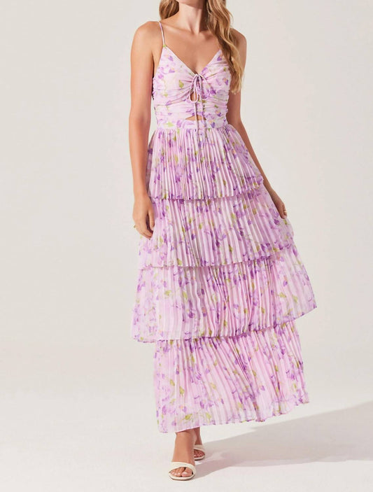 Astr - DAYTONA PLEATED FLORAL MAXI DRESS