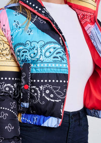 36 Point 5 - Adrienne Paisley Bandana Puffer Jacket