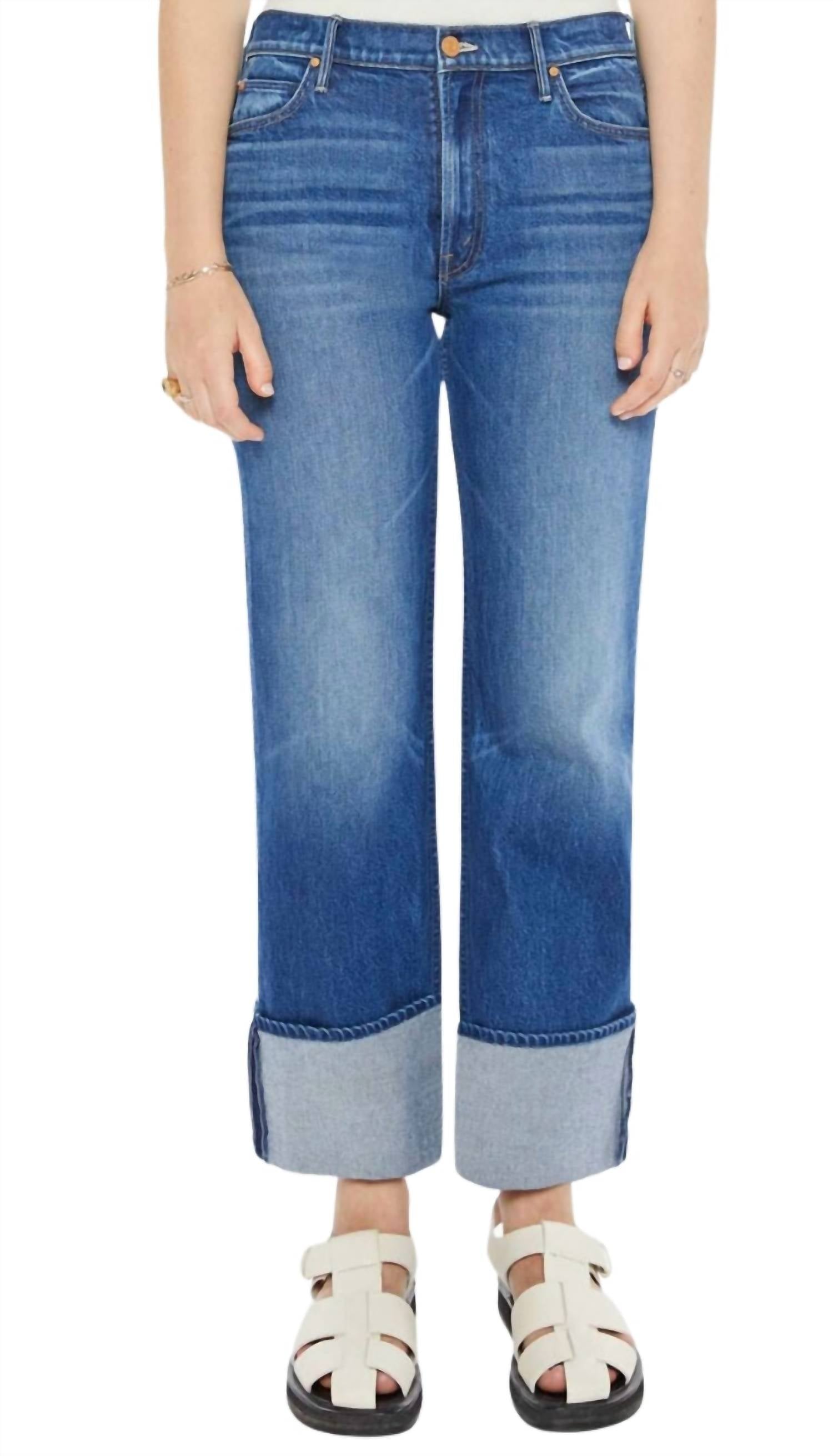Mother - Checkerboard Duster Flood Cuff Jean