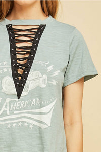 Entro - Lace Up Graphic Tee
