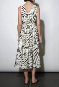 Greylin - Evelyn Side Cut Out Knotted Strap Midi Dress