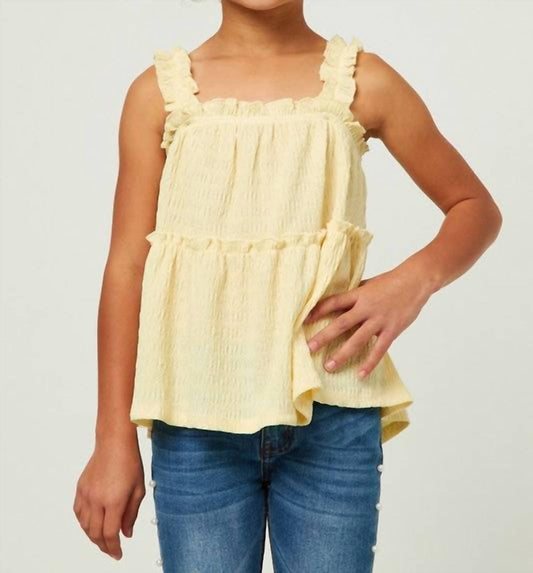 Youth Girl's Mila Textured Tiered Top