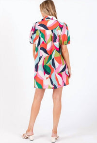 Geegee - Whimsical Wonderland Babydoll Dress with Puff Sleeves