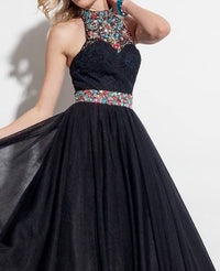 Rachel Allan - Halter Neck Jeweled Ballgown