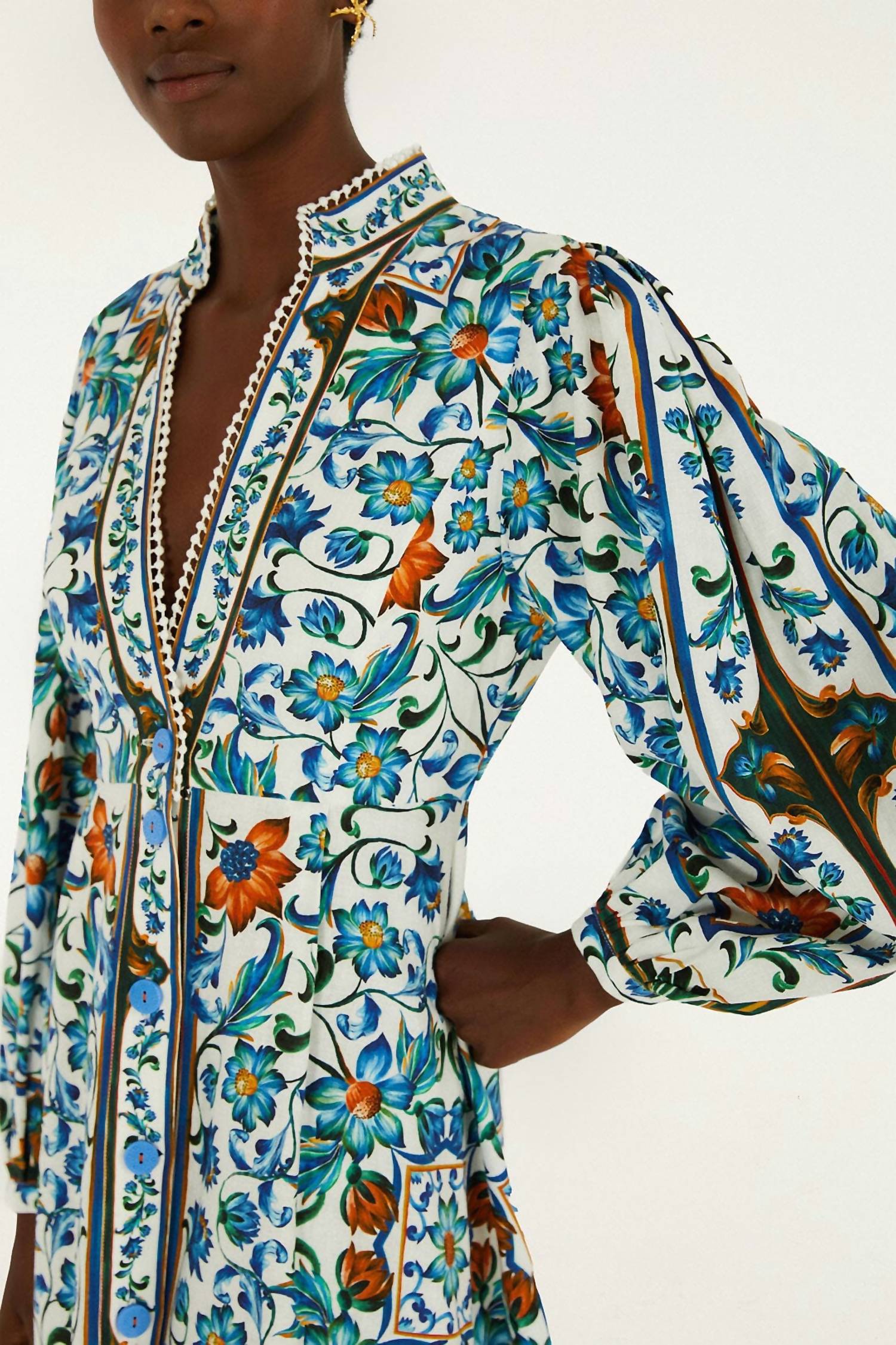Farm Rio - Flora Tile Midi Dress