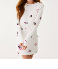 Lilly Pulitzer Ballad Long Sleeve Dress in coconut disney half drop - women's dress