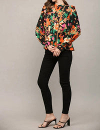 Fate - Marigold Tucked Lace Insert Blouse