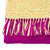 Shebobo - Women's Coco Fringe Crochet Straw Clutch