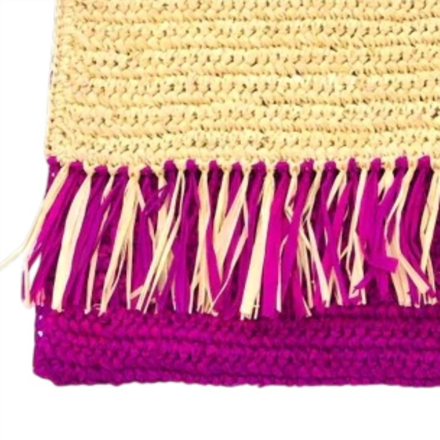 Shebobo - Women's Coco Fringe Crochet Straw Clutch