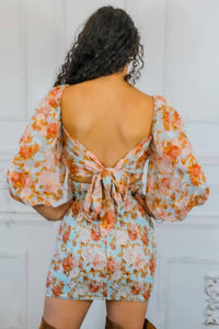 Surelymine - Meaningful Dreams Floral Ruched Mini Dress