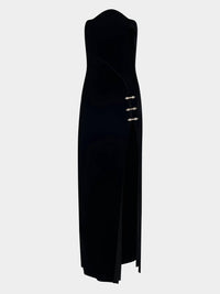 SALONI Saloni Souza Dress in black - women's dress - alternate view