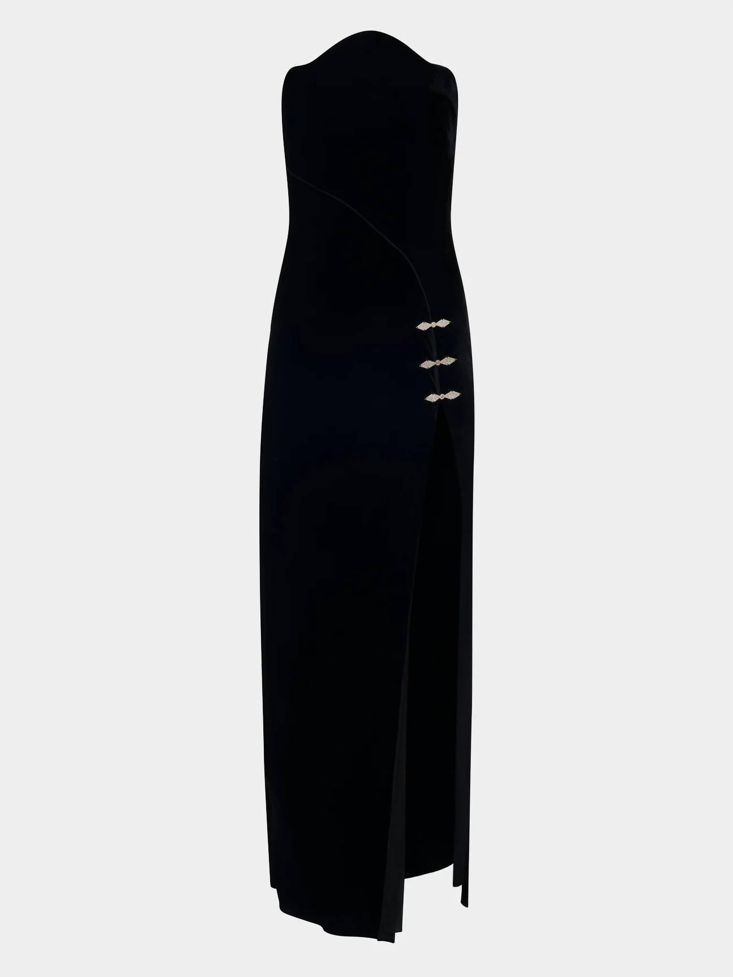 SALONI Saloni Souza Dress in black - women's dress - alternate view