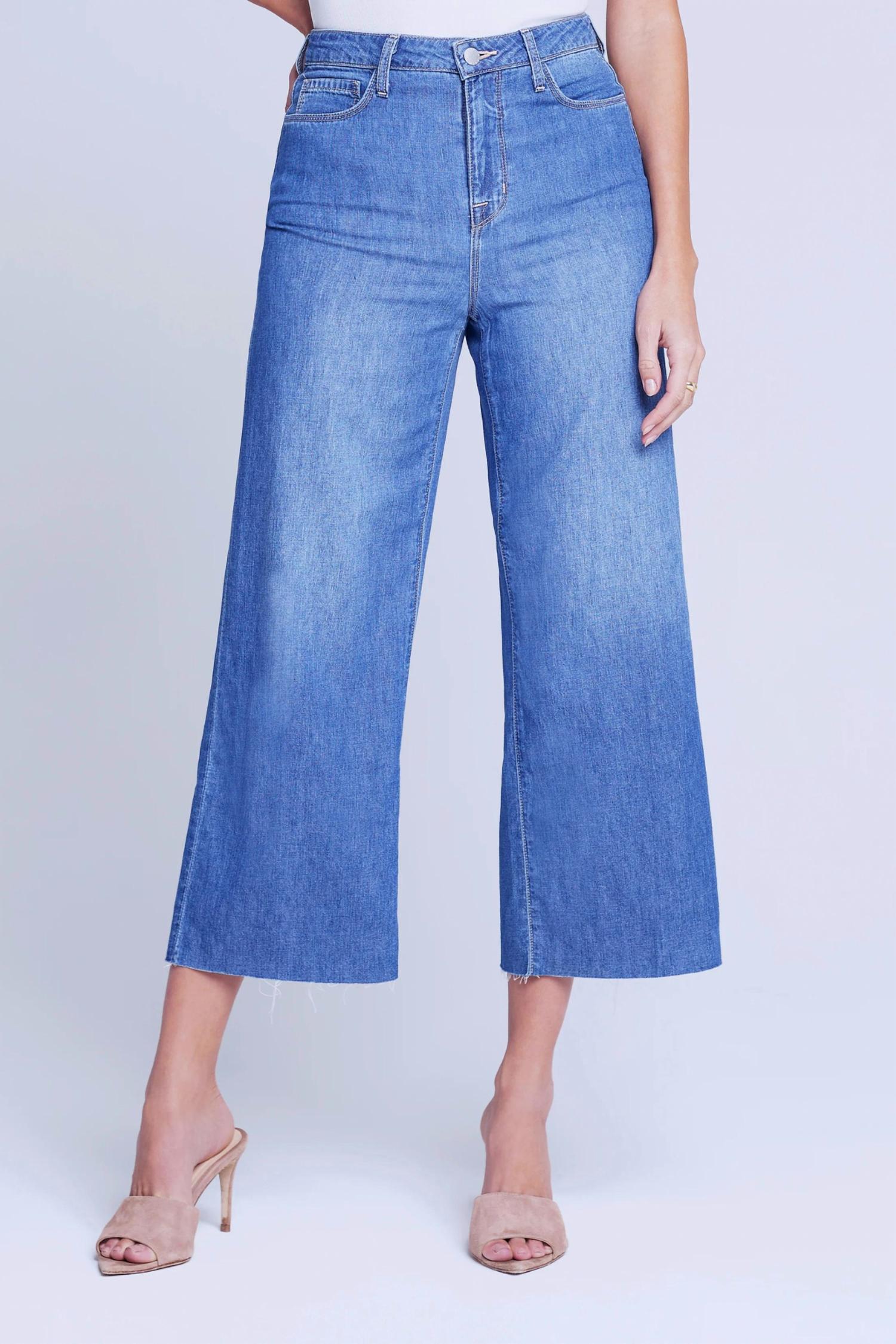 L'Agence Danica High Rise Cropped Wide Leg Jean in reno - women's jeans