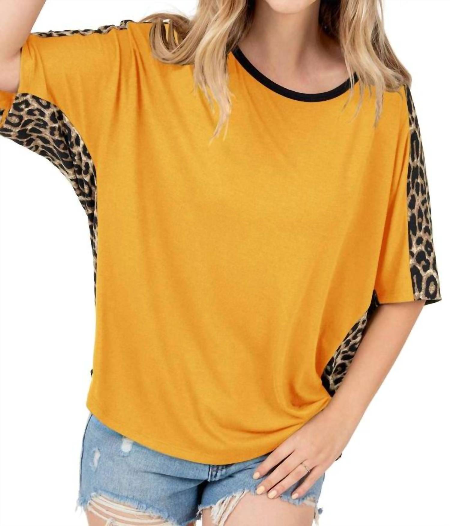 Shop Basic - Round Neck with Cheetah Tee
