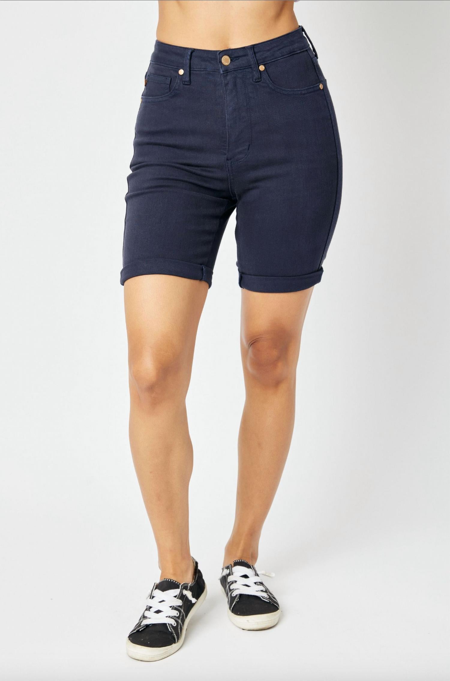 Judy Blue - Completely Covered Tummy Control Bermuda Shorts