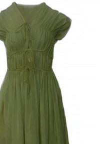 Nary - Women's Three-tier Bias Cut Linen Midi Dress