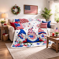 Julia Rose - Unisex Patriotic Gnome Blanket
