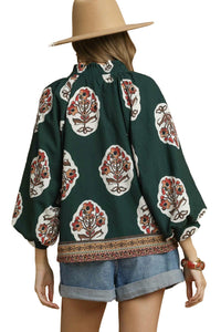 Umgee - Forest Floral Tunic Top