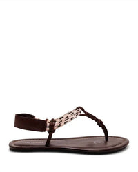 Free People Women's Island Hopping Sandals in brown - women's sandal - detail view