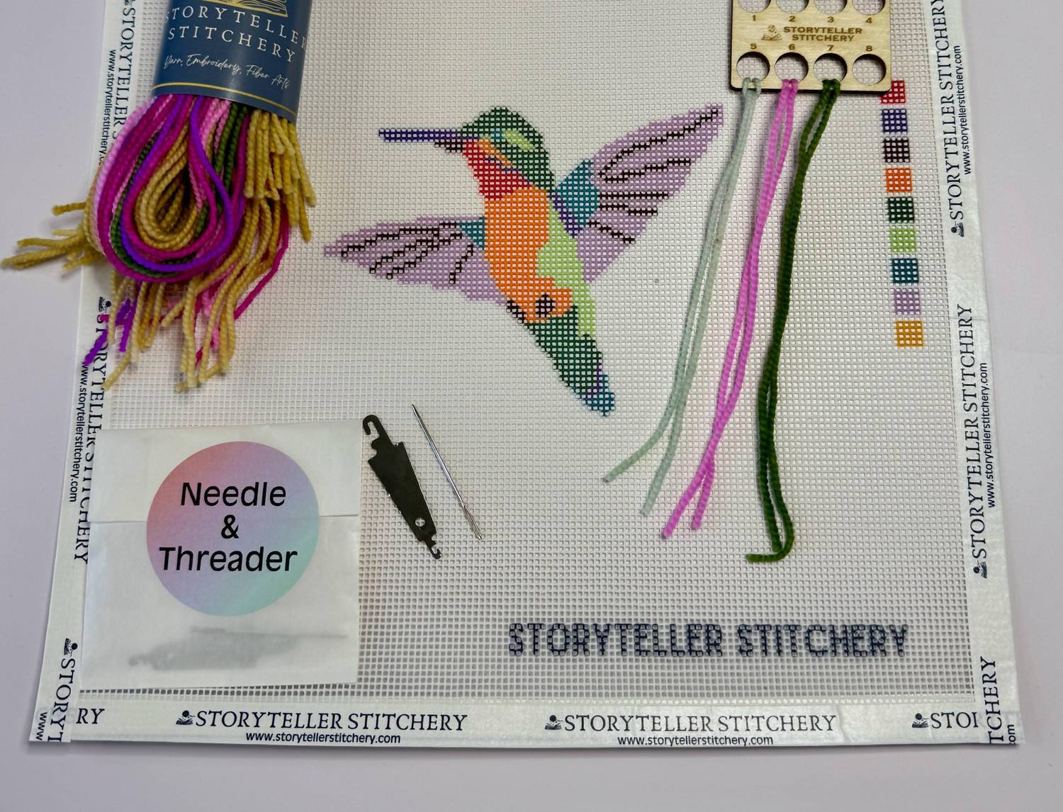 Storyteller Stitchery Hummingbird Modern Needlepoint Kit in n a - item