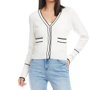 Karen Kane - Beverly Contrast Trim Cardigan