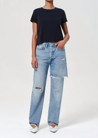 Agolde - Amryn Double Layer Ripped Straight Leg Jeans