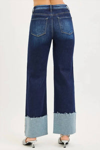 Risen - High Rise Wide Cuff Jeans