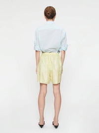 6397 Embroidered Dot Boxer Short in chamomile - women's shorts - view 6