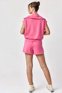 Papermoon - Izzy Half Zip Cropped Sweatshirt