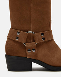 STEVE MADDEN Women's Ruskin Suede Boots in chestnut - women's shoe - alternate view