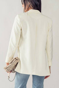 Urban Daizy - Simple Structured Blazer with Welt Pockets