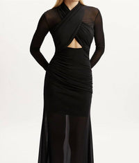 Bardot - Veria Wrap Mesh Maxi Dress