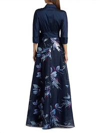 Teri Jon - Taffeta Accordion Pleat Gown