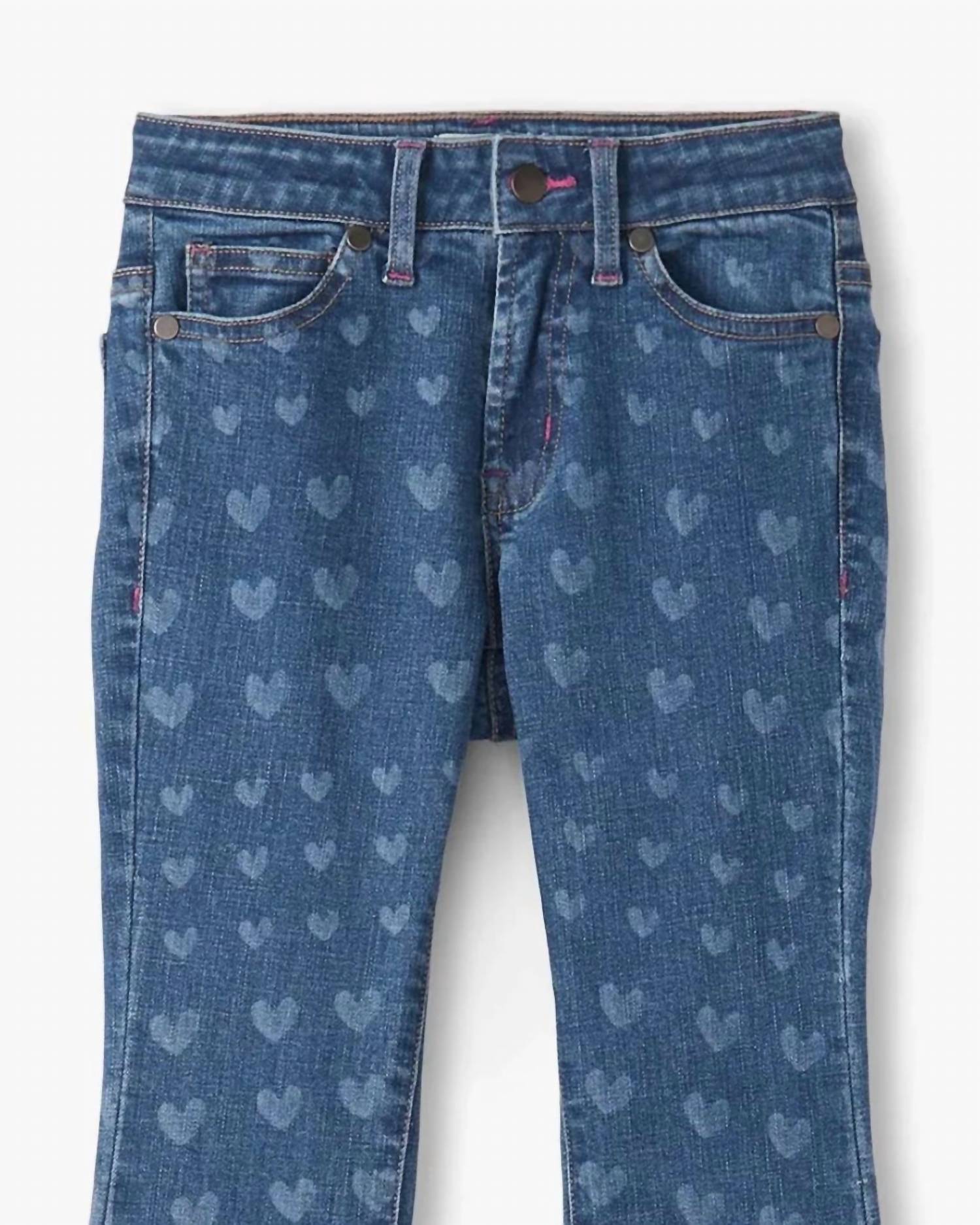 Hatley - Girls' Heart Flare Leg Denim Jeans
