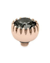 Qudo Women's London 8mm Jewelry Topper in rosegold black 1 - women's jewelry