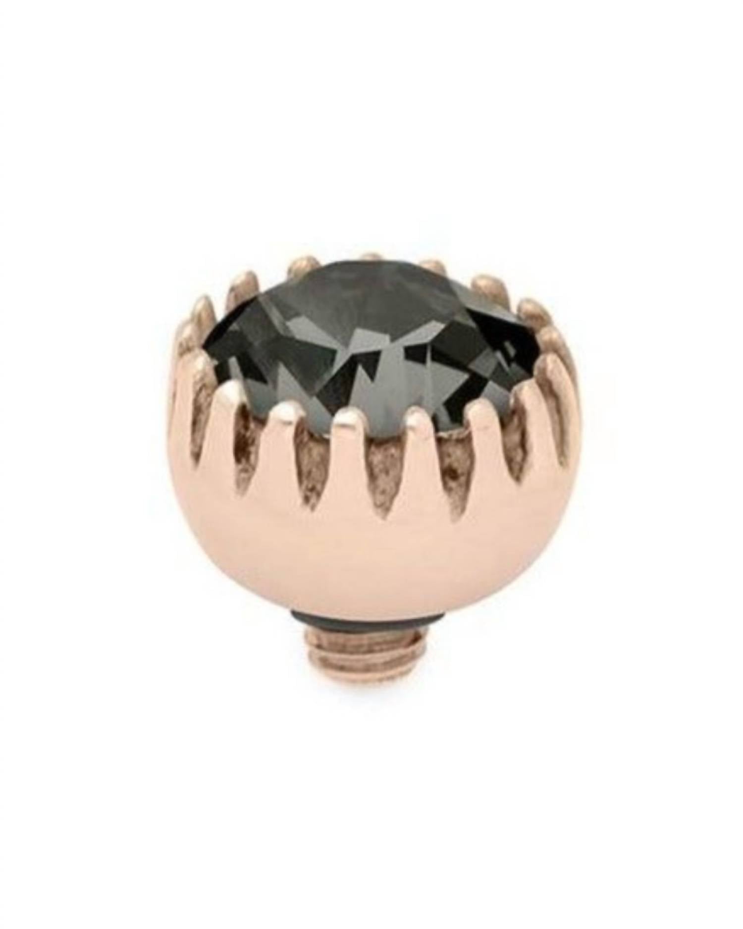 Qudo Women's London 8mm Jewelry Topper in rosegold black 1 - women's jewelry
