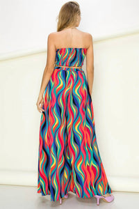 Fiestar - Duchess Tube Top And Palazzo Pants Set