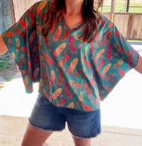 Sterling Kreek - Feather Charm Top