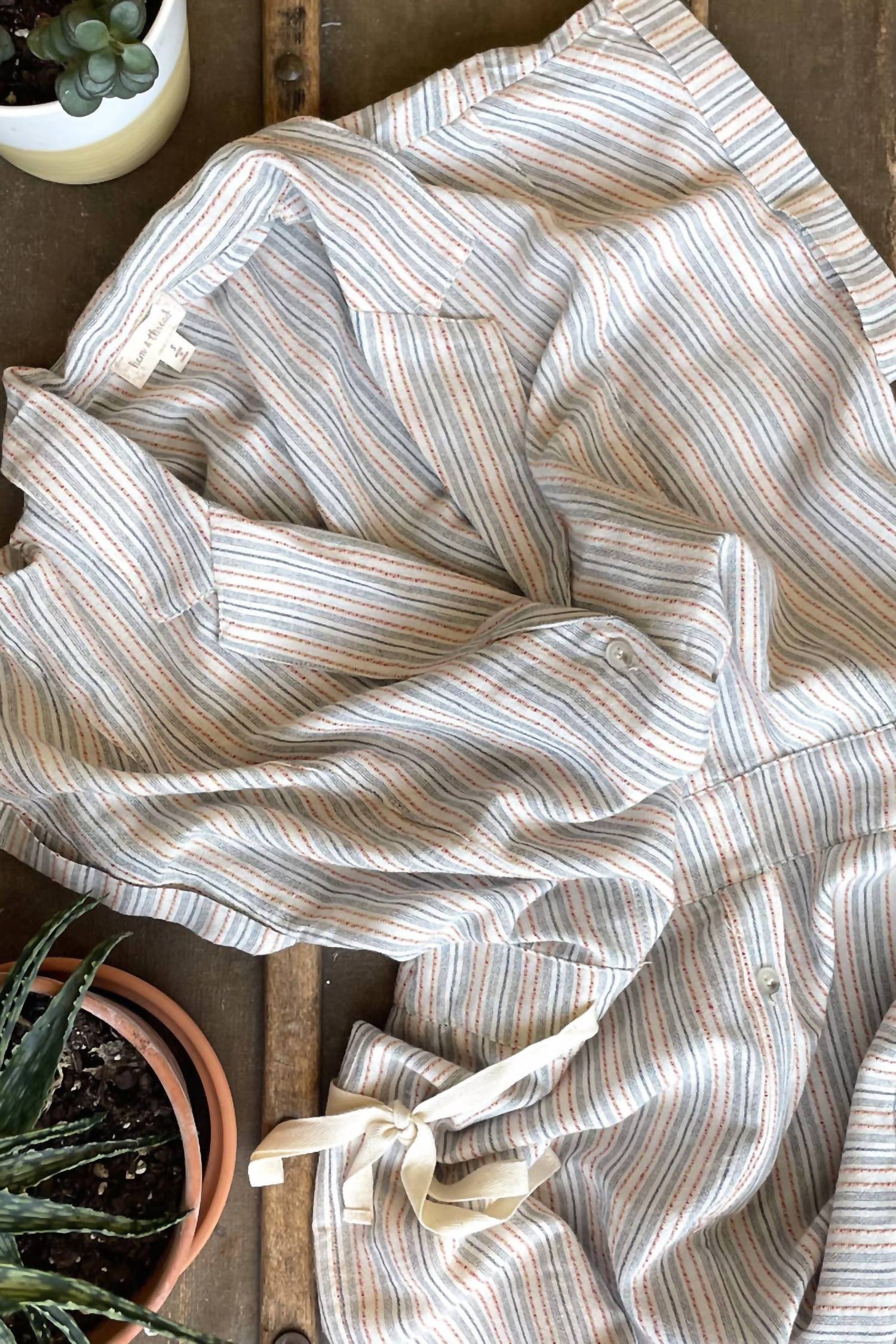 Hem & Thread - Soft Denim Button Down Romper