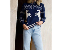 Thml - Horse Novelty 1/2 Zip Sweater