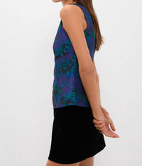 Hyacinth House - Jacquard Floral Sleeveless Blouse