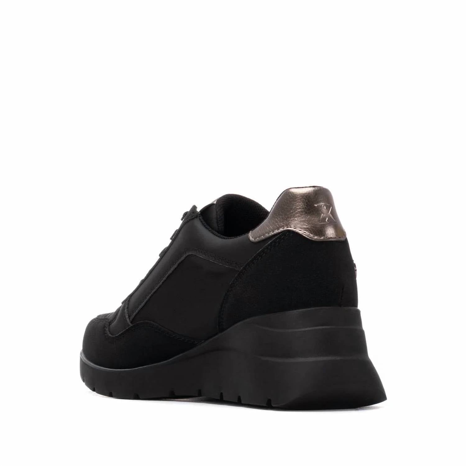 Xti - Women's Casual Wedge Lace-Up Sneakers