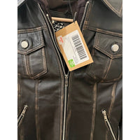Decrum - Women's Tralee Bomber Leather Jacket With Removable Hoodie