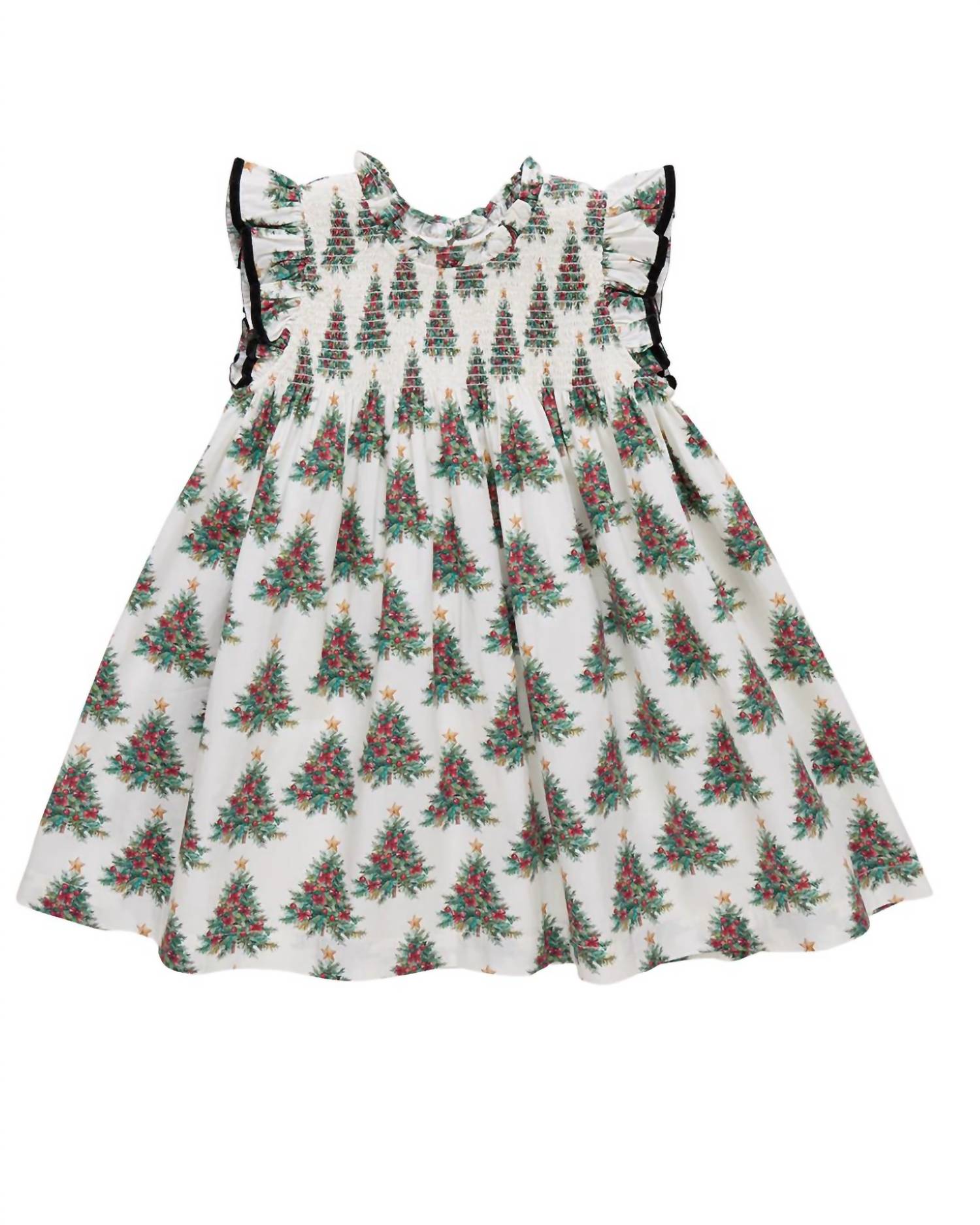PINK CHICKEN Girls' Stevie Dress in vintage trees 1 - kids' dress