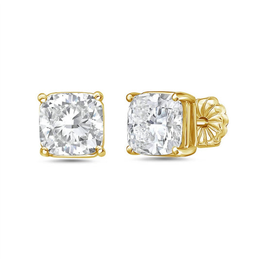 Diana M Jewels - 9.00 Cts Lab Grown Diamond Cushion Cut Studs Earrings