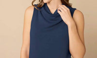 Softies - Dreamtech Sleeveless Cowl Top With Pintuck Short Set