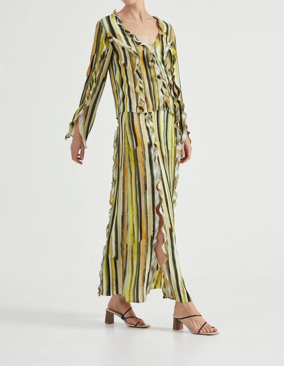Third Form - Stroke Frill Maxi Skirt
