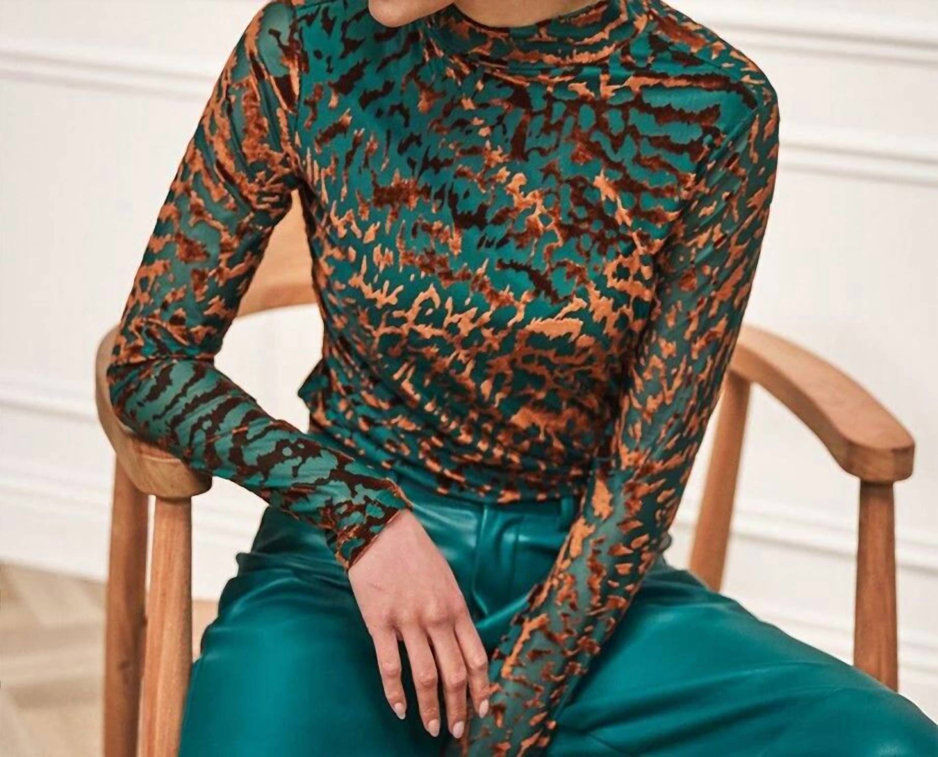Esqualo - Barrie Burnout Mesh Top