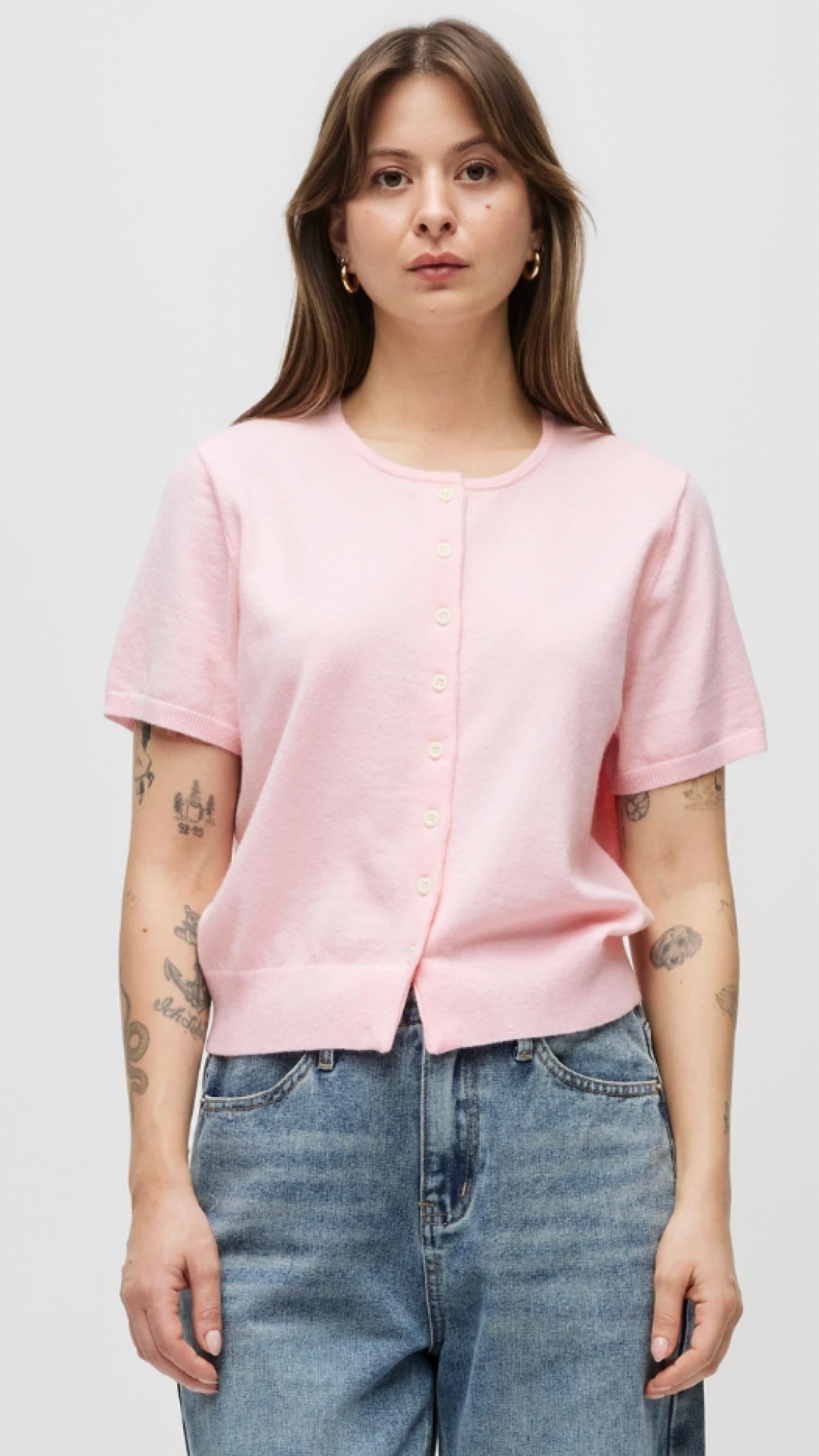 All : Row - Short Sleeve Cardigan