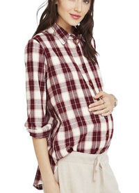 Hatch - Flannel Plaid Button Down Maternity Shirt